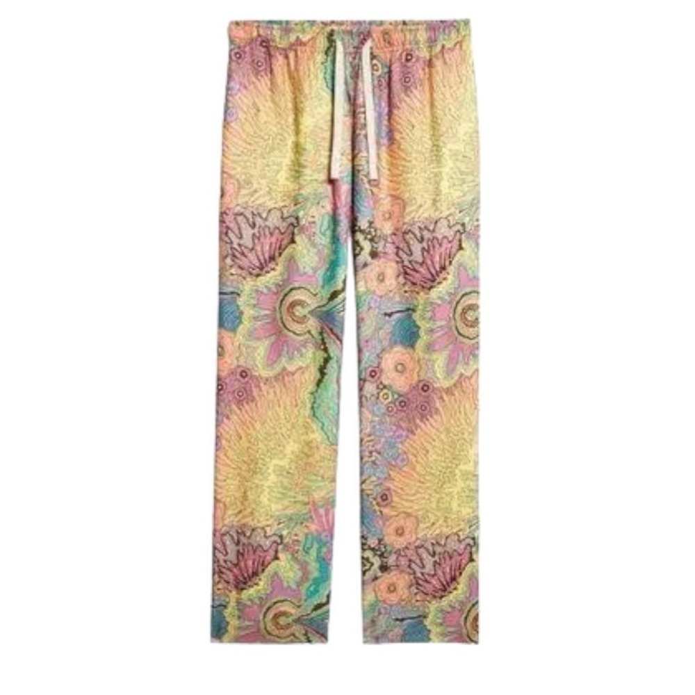 Palm Angels Lilac Multicolor Kaleidoscope Print Drawstring Pants Sz. 52​​​​​​​